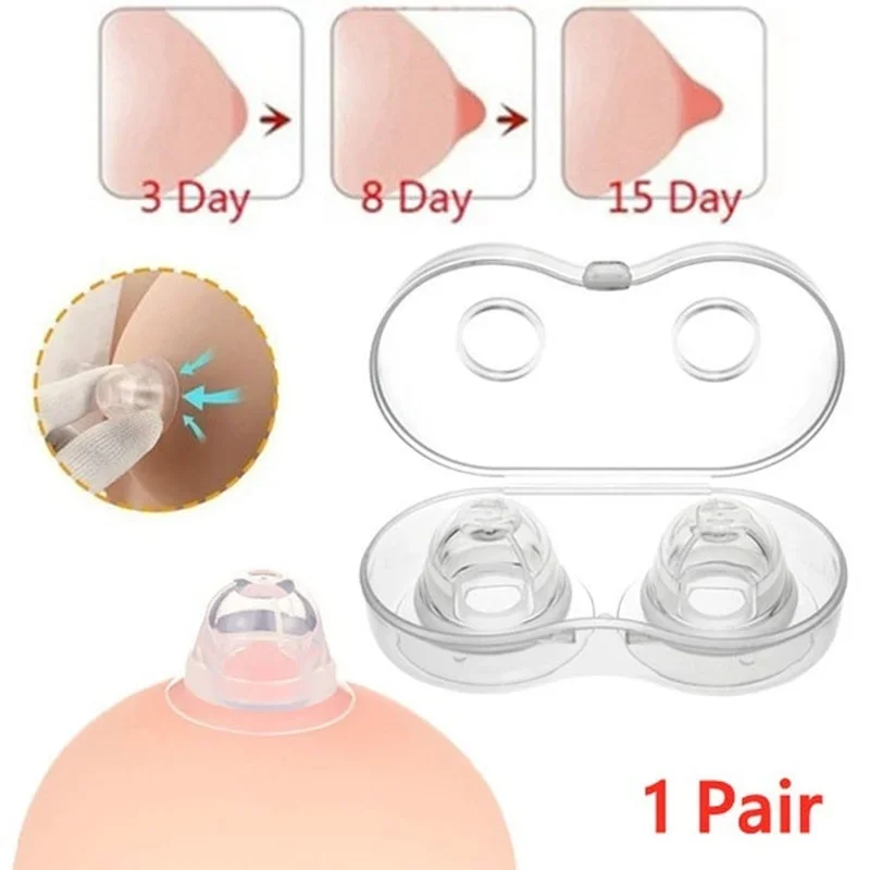 Soft Silicone Nipple Corrector Nipple Suckers Suction Nipple Aspirator Puller Flat Inverted Retraction Nipple Treatment Redress 2