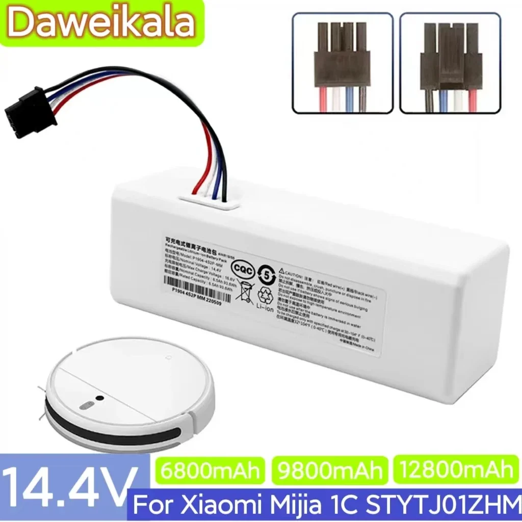 

New 14.4V high Capacity P1904-4S1P-MM Battery For Xiaomi Mijia 1C STYTJ01ZHM Robot Vacuum Mop Cleaner Accessories Parts original