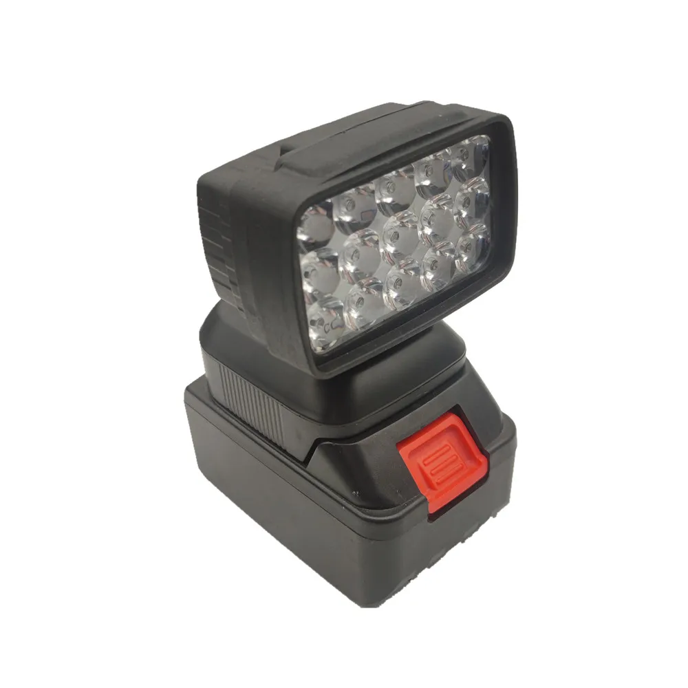 Makita 14.4V 18V 리튬 이온 배터리 무선 비상 홍수 램프 캠핑 손전등 호환 스위치에 대 한 LED 작업 빛