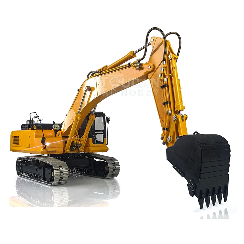 Lesu 1/14 Metal RC Hydraulic Excavator For Diy Pc360 CNC RTR Boys Toys Gifts With Pl18 Control Painted Finished Trucks Thzh1202 6