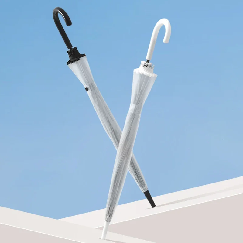 Automatic Umbrella Transparent Windproof 16 Ribs Long Handle