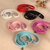 120cm PU Leather Dog Leash Soft 4ft Leather Dog Leash Pet Walking Training Leads Durable for Small Medium Dogs Pitbull Chihuahua 2