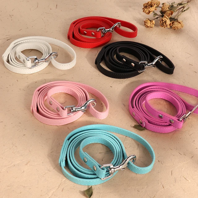 120cm PU Leather Dog Leash Soft 4ft Leather Dog Leash Pet Walking Training Leads Durable for Small Medium Dogs Pitbull Chihuahua 2
