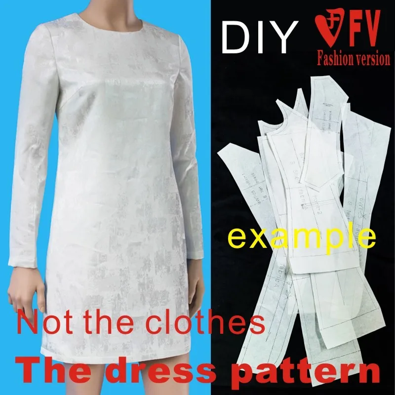 Dresses Sewing Pattern Template Cutting drawing Clothing DIY ((Not selling clothes)) BLQ-226
