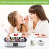 Yogurt Maker Hot Sell 2024 Automatic Stainless Steel Electric Home Prices Frozen Ice Cream Machine With 8 Glass Jar Healthy Home 4
