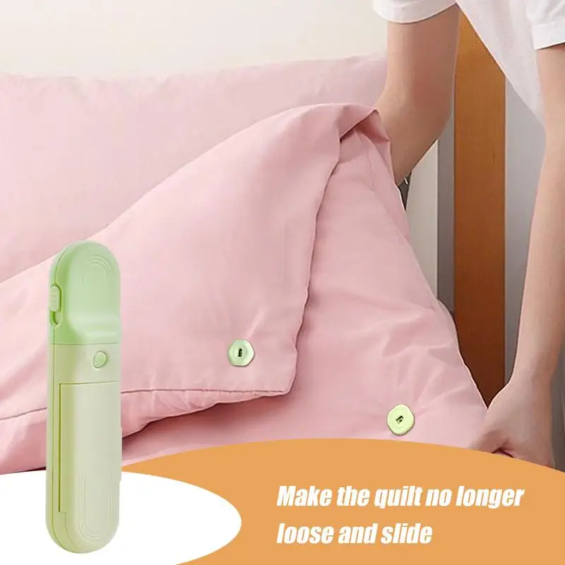 Duvet Cover Pins Quilt Fixator Bedsheet Fasteners With Storage Box Quilt Fixing Clips Small Comforter Fixer For Home 4
