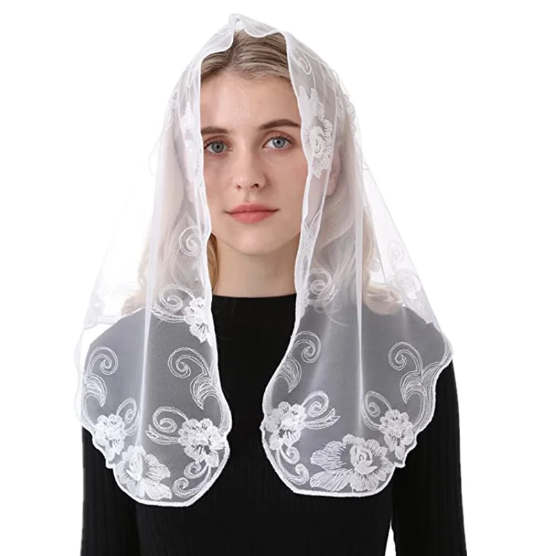 Spanish Style Lace Mantilla Women Head Covering Church Catholic Veil catholic church veil