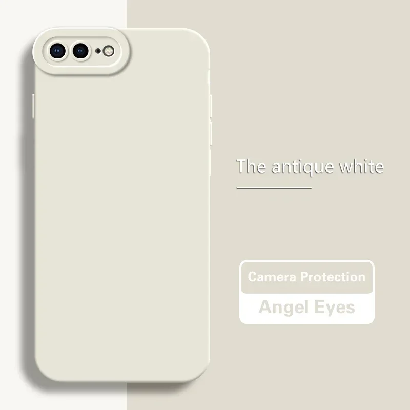 Angel Eyes Soft Square Matte Back Cover - Liquid Silicone Phone Case