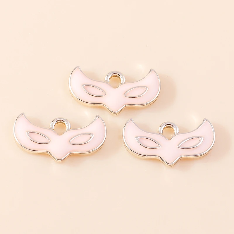 10 Stück Emaille Masque Fox Maske Gentleman Brille Schnurrbart Bart Hut Charm für Schmuck handgemachte Diy Ohrring Halskette Handwerk – Detail 20