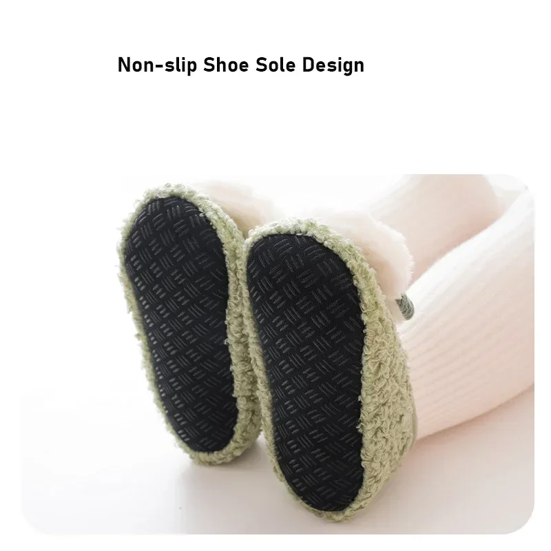 Autumn Winter Baby Slippers Toddler Plush Floor Sock Shoes Children Soft Sole Walking Shoes Indoor Home Anti-slip Kids Shoes 5