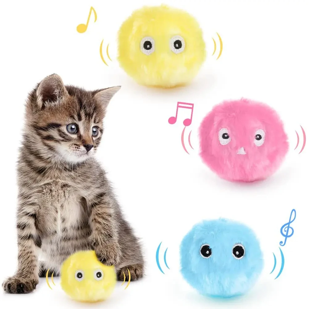 Pet toys,cat toy Smart cat and dog toys palla interattiva peluche Electric catnip training toys