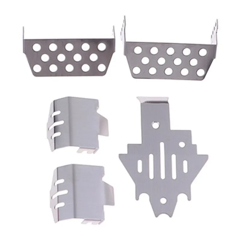 Stainless Steel Chassis Armor Axle Protector Skid Plate for 1/10 RC Crawler TRAXXAS TRX-4