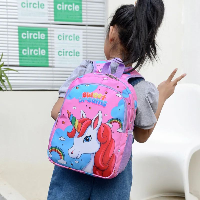 Boy Girl Cartoon Unicorn Schoolbags Lager Capacity School Backpack Kindergarten Primary School Backpacks Kawaii Kids Bag 2