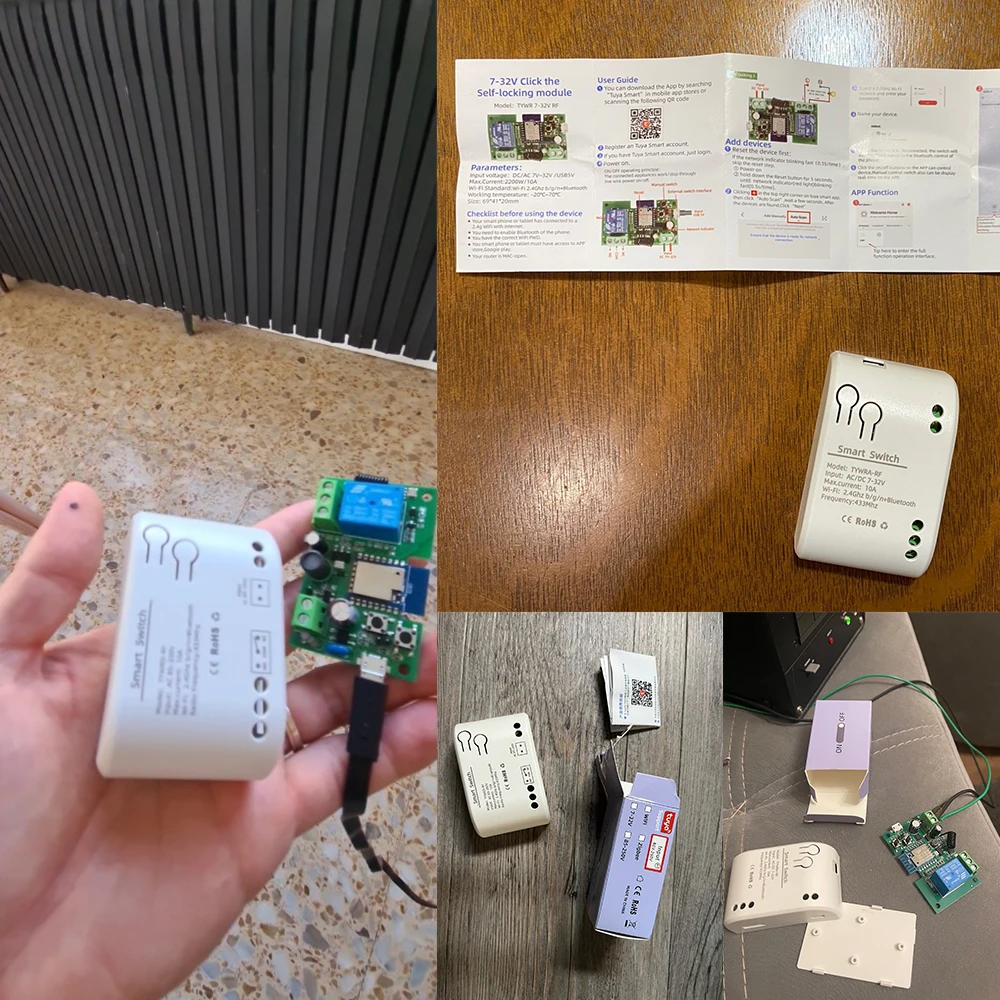 Garage Door Remote Control Garage Remote Controller Garage Door Opener Garage Door Opener Remote Control Tuya SmartLife WIFI Garage Door Opener Controller Smart Switch On Off Relay Module Gate Open Voice Control Alexa Google Home