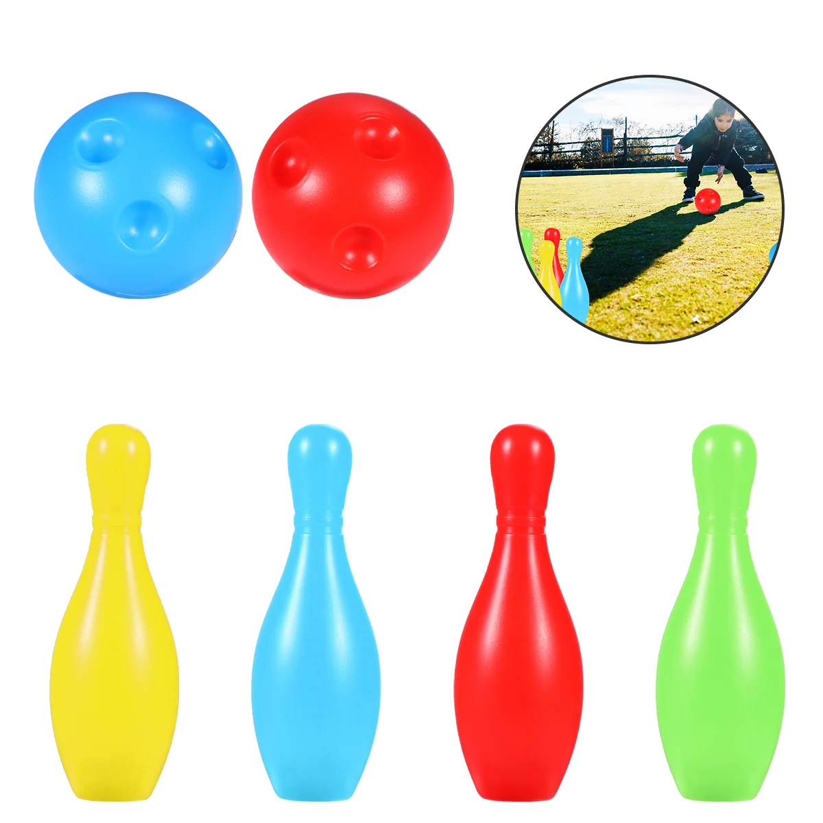 Plastic safe bowling set kids toys family game fun activities sports skittle kit children play indoor recreation toy for girls