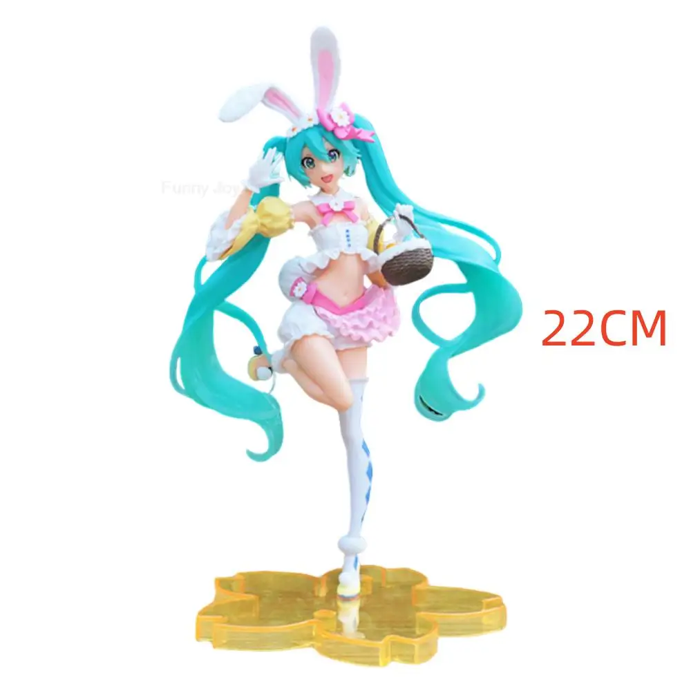 Anime Figure Cherry Blossoms Dress Action Figures Kawaii Swimsuit Vocaloid PVC Collectible Model Toys Girl Gift