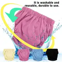4 Colors Adult Cloth Diaper Reusable Washable Adjustable Large Nappy Adult Diaper Pants for Men Women Patients 2