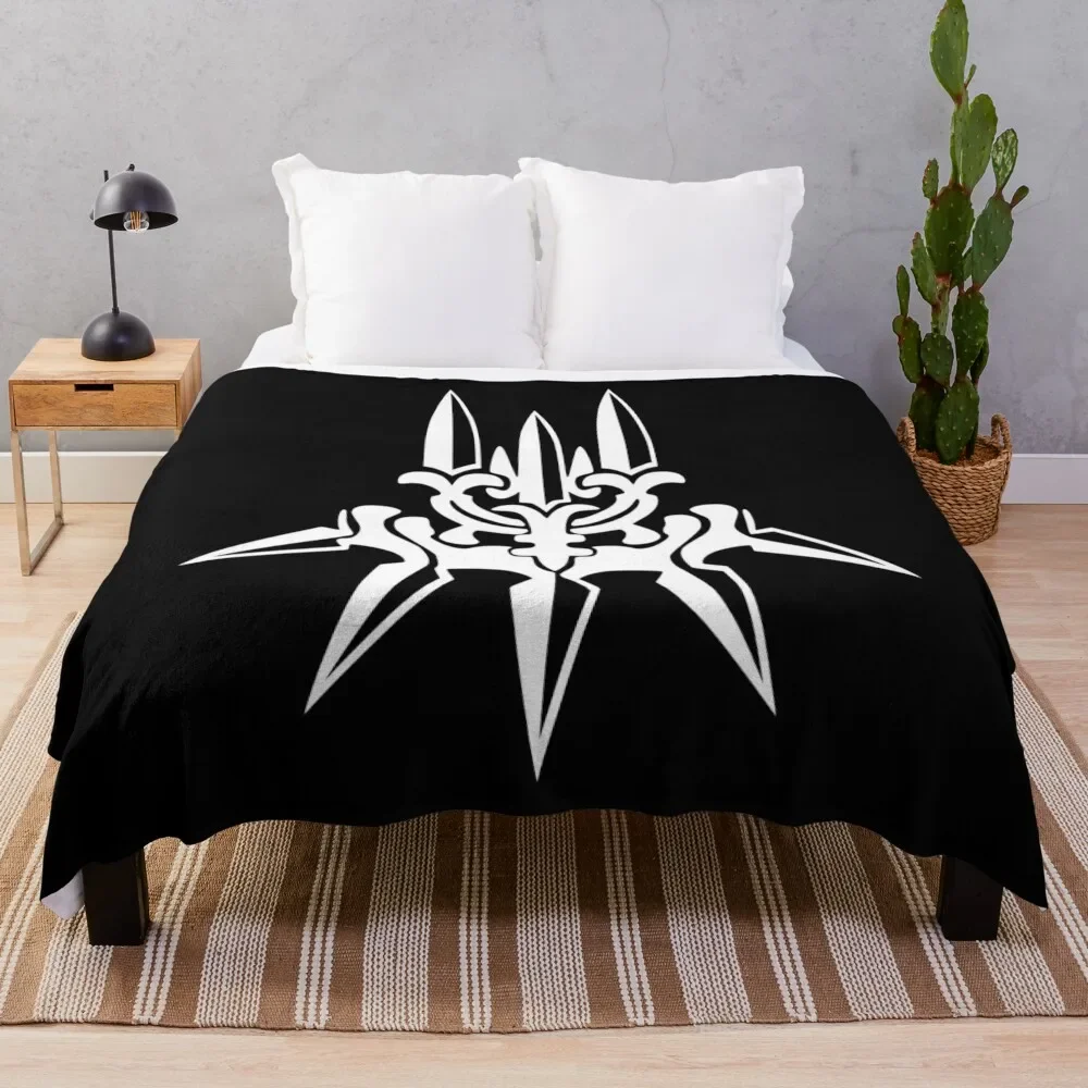 

YoRHa - White Insignia Throw Blanket Bed Large Blankets