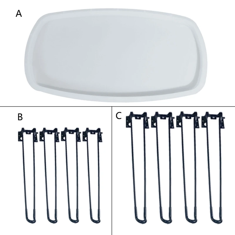 

24inch Oval Silicone Mold for Resin River Table Making Table Legs Casting Mould