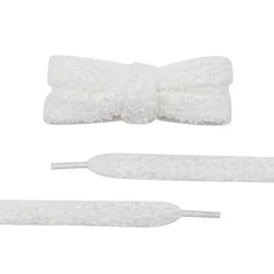 Premium Soft 15mm Wide Plush Shoelaces - 300cm (3972 white)
