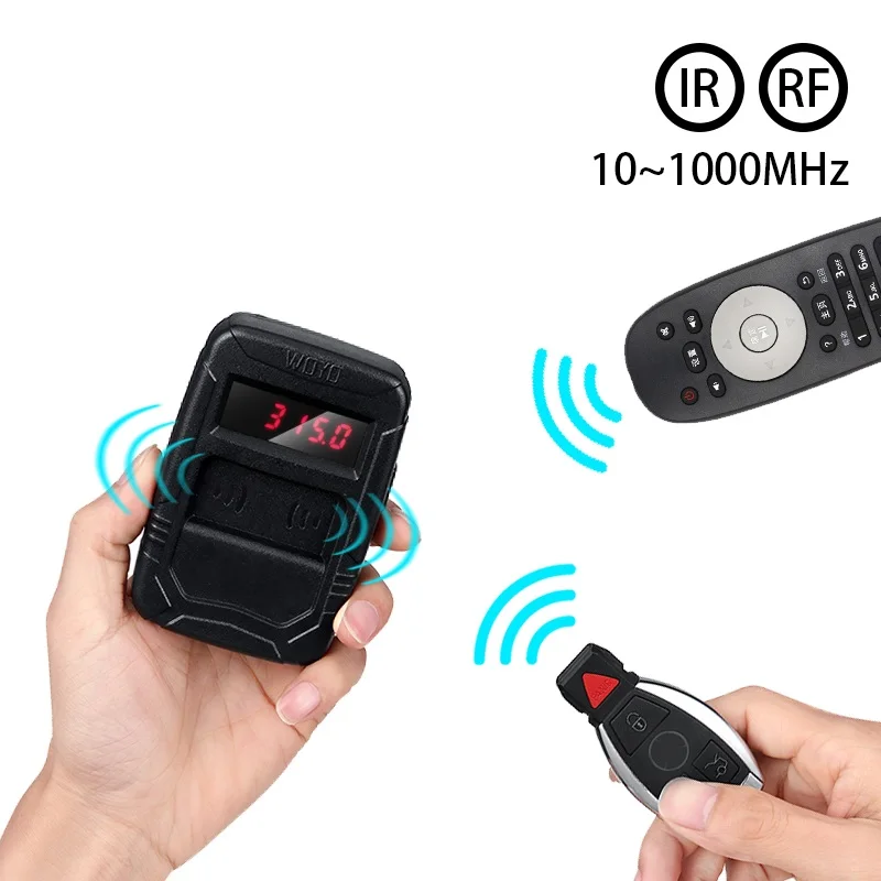 

WOYO Radio Frequency Tester Remote Control Diagnosis Tool All Types of (IR) Infra Red (RF) Radio 10-1000MHZ Frequency Tester