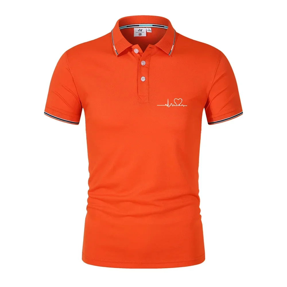 

New Men's POLO Shirt Cotton Leisure Outdoor Sports Tourism Short sleeved Top Fashion Men's Outdoor Short sleeved