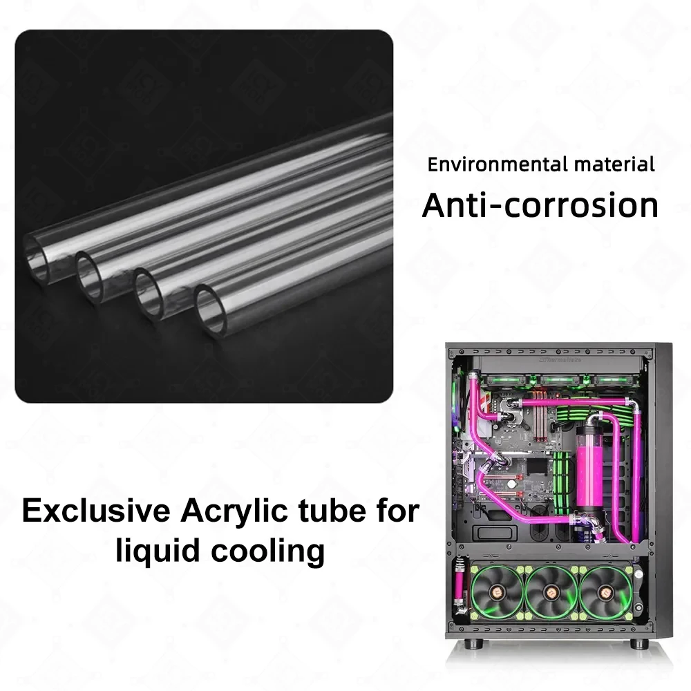 Acrílico Tubo Transperant Tubo Duro Refrigerador de Água Pmma Super Liquid Cooling Mod Atacado 50cm od 12 mm 14 mm 16 mm Pcs Pcs Peças 10 Alta Qualidade - Imagem 4
