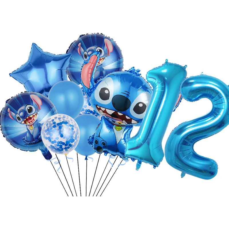 thumbnail image 1 of Suministros de decoración de fiesta de cumpleaños de Disney Stitch, vajilla, vasos de papel, platos, mantel, pancarta, telón de fondo, juego de globos, Baby Shower, 1 of 5