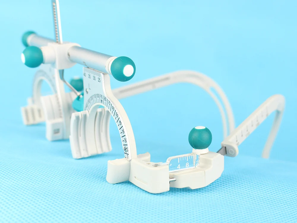 Free Shipping Top Quality Optical Trial Lens Frame Blue knobs Half Rim Type