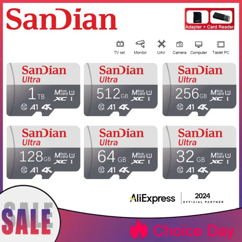

Карта памяти 1 ТБ, класс 10, SD-карта 512 ГБ, 256 ГБ, Micro TF SD-карта 128 ГБ, TF флэш-карта памяти 32 Гб для телефона, камеры, дрона