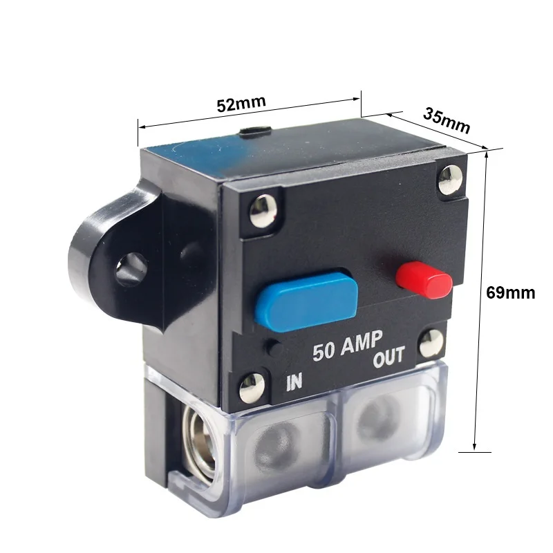 50A 60A 80A 100A 150A 200A 250A 300A Resettable Circuit Breaker 12V-48V Self Recovery Manual Reset Button for Car Audio circuit breaker resettable fuse