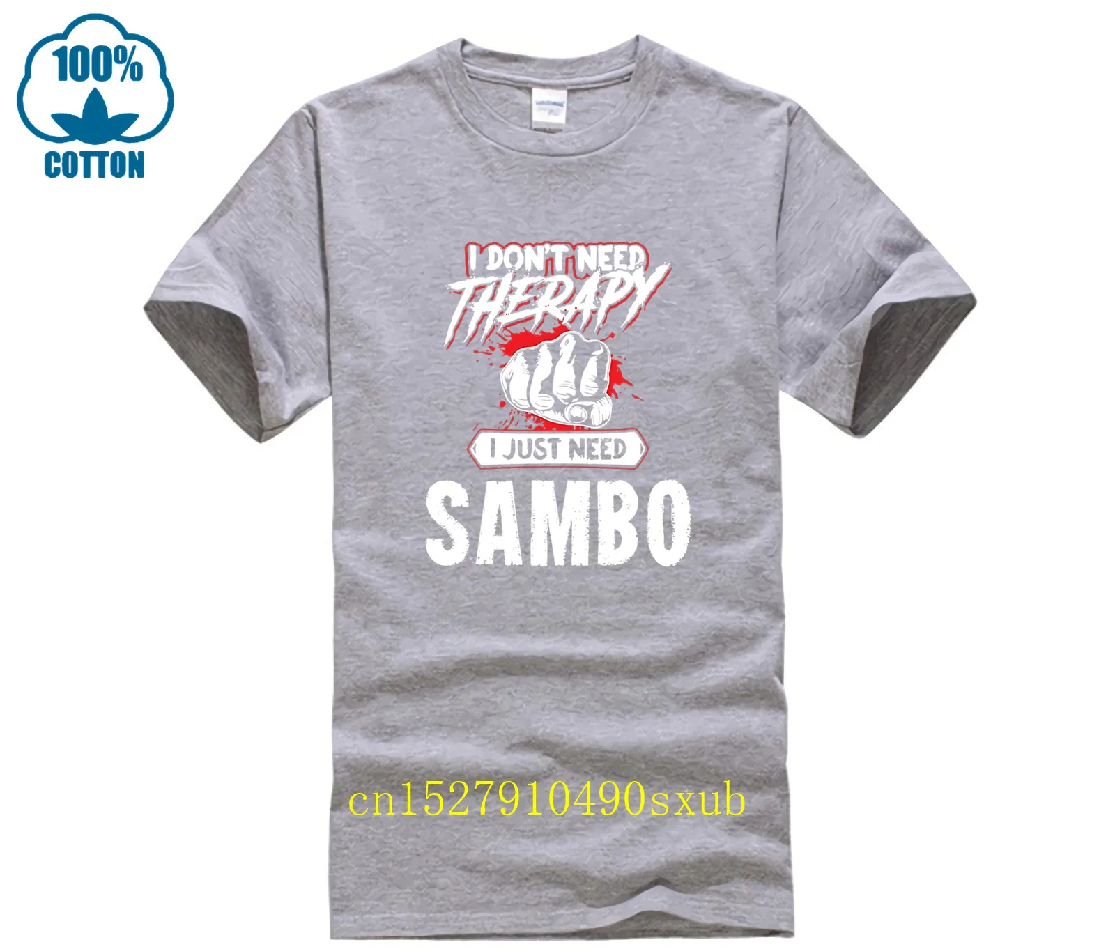 Фото Лидер продаж, модная футболка Sambo из 100 хлопка в подарок, футболка для терапии №5