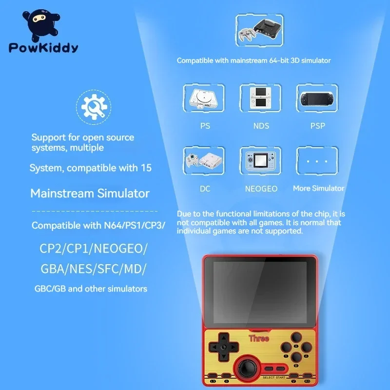 Powkiddy Rgb20 Open Source Handheld 3.5-Inch Ips Full-Fit Screen Psp Arcade Handheld Retro Nostalgic Mini Home Game Console