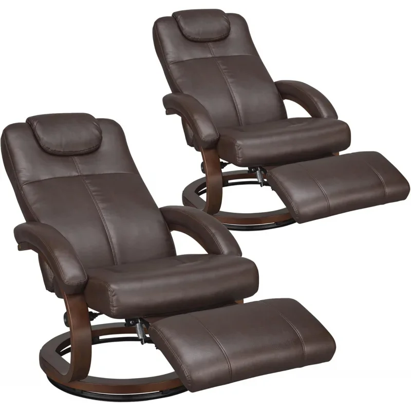 Charles 28" RV Euro Chair Recliner Modern Design RV Furniture (2, Mahogany)