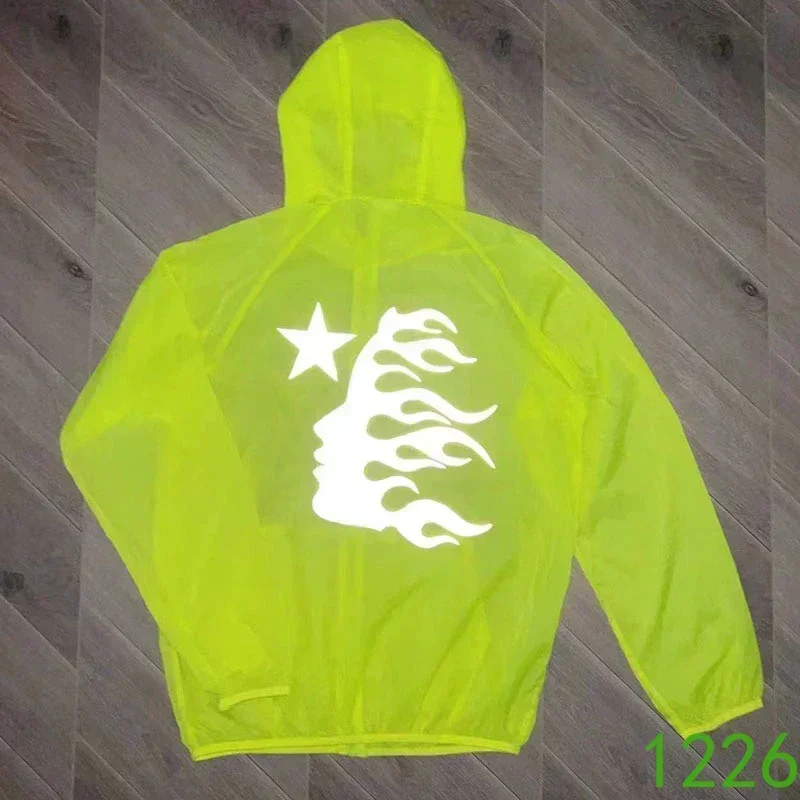 24ss HELLSTAR Oversized Jackets For Men Women 1:1 Logo Printed Quick Drying Clothes Hooded Sunscreen Jackets