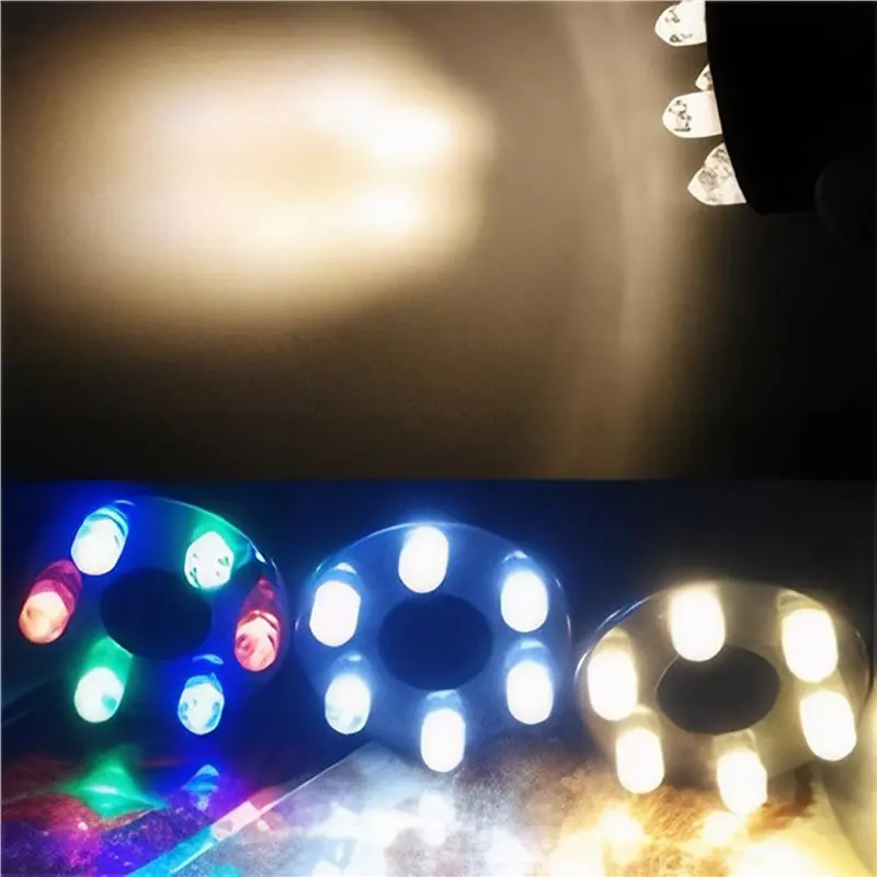 EYFL-6X RGB 6 LED AC12V 워터 분수 조명(2핀 연결 포함) 수중 연못 조명 수영장용 물 기능 조명