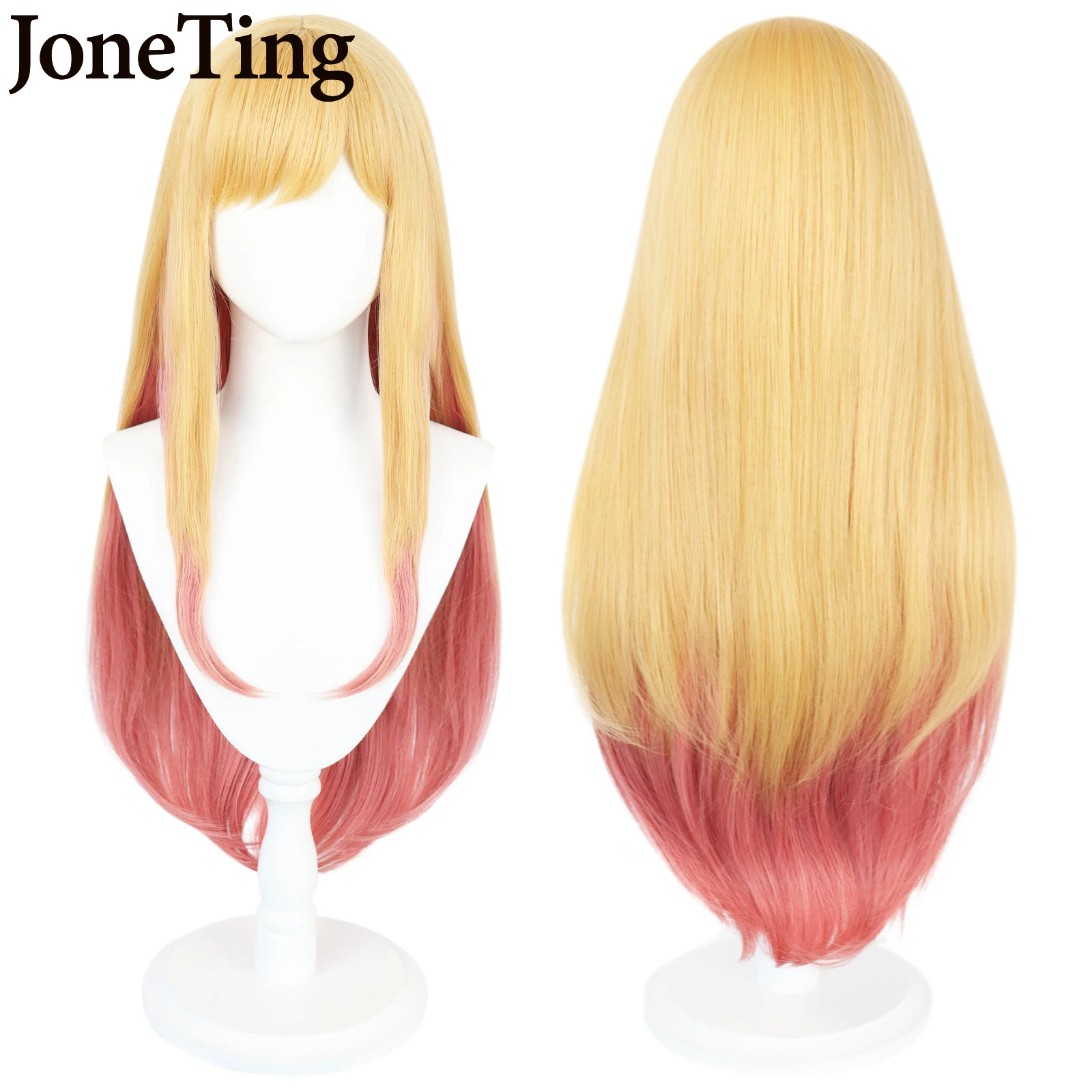 JT Synthetic Marin Kitagawa Cosplay Wig Anime My Dress-Up Darling Long Straight Gradient Yellow Purple Hair Lolita Halloween darling nikki