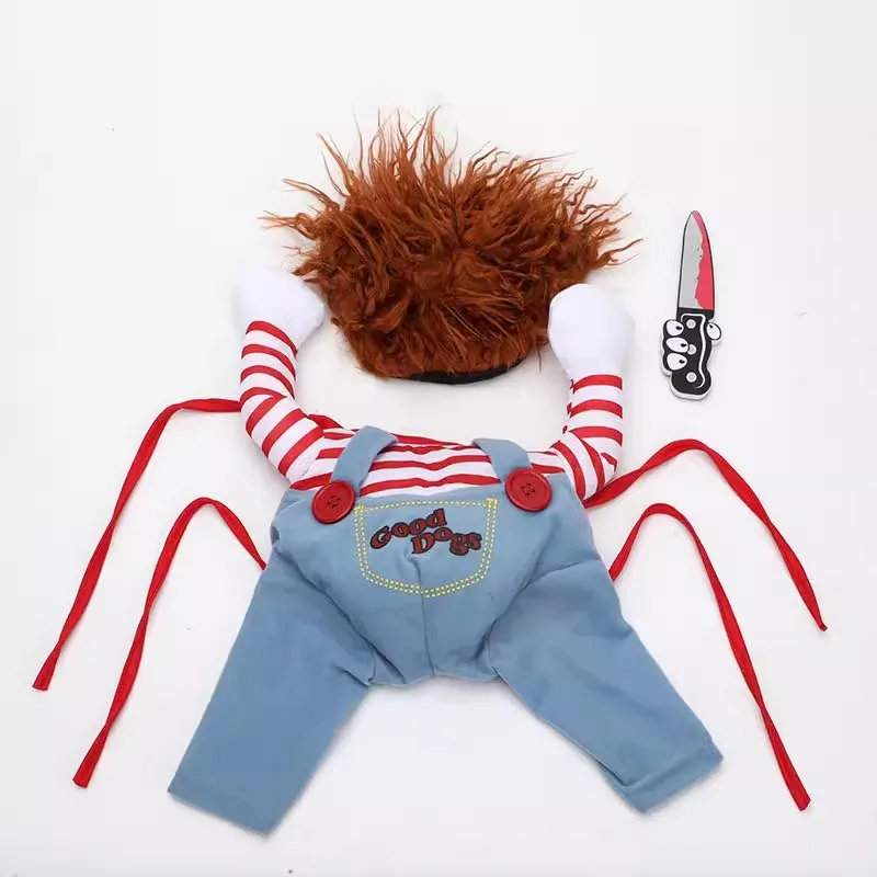 

Knife funny small dog into a pet dog teddy bear corgi cat pet clothes