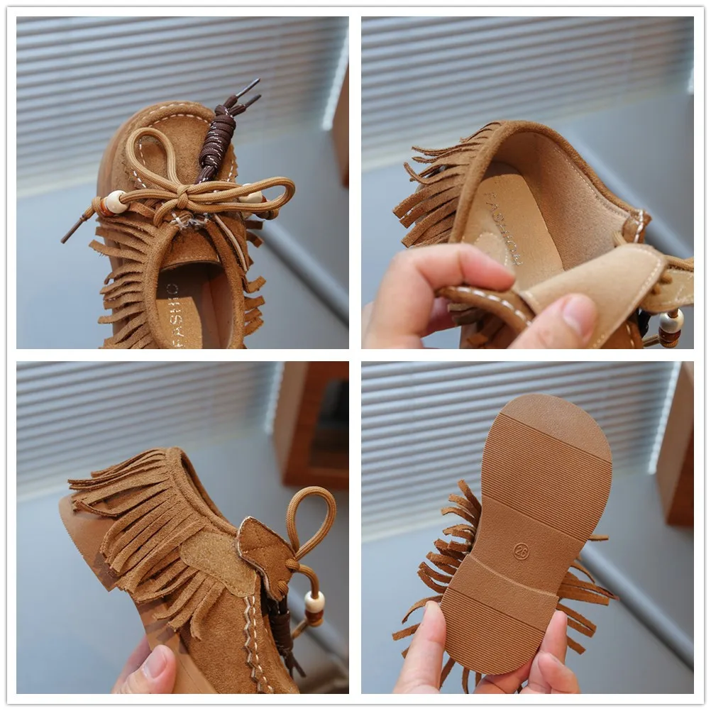 Girls Soft Sole Moccasins Autumn Toddler Loafers