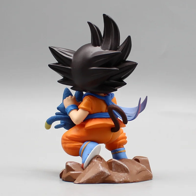 9cm Dragon Ball Gk Childhood Son Goku Anime Figures Embrace Poole Attendant Kawaii Model Statue Desktop Decoration Kids Toy Gift - Bilde 3