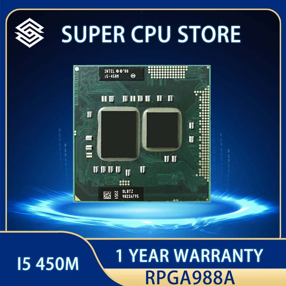 Processore Intel Core Originale I5 450M 3M Cache 2.4 Ghz Laptop Notebook Cpu Processor Spedizione Gratuita Rpga988A