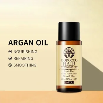 Cura dei capelli Olio essenziale di olio di argan puro marocchino per tipi di capelli secchi Prodotti per la cura multifunzionali per donna 1