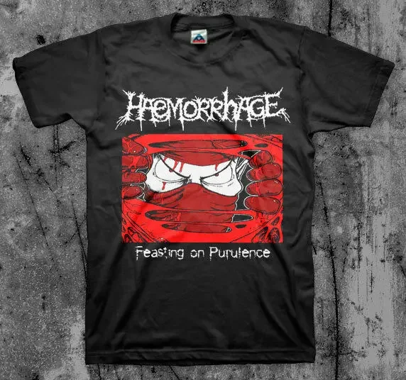 Футболка с изображением кровотечения (экгумальный напалм горегинда)