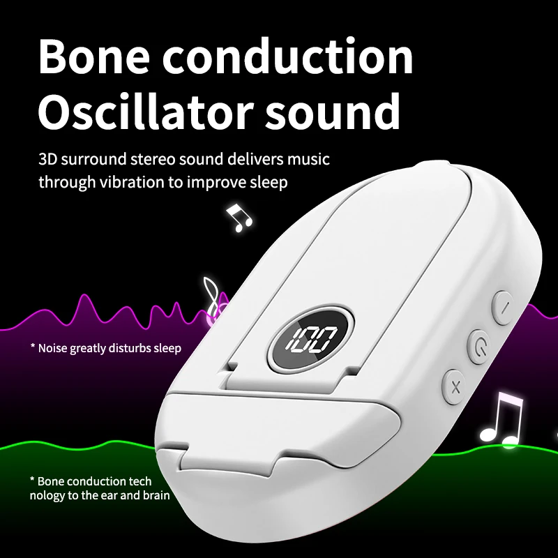  Pocket Bluetooth Speaker Under Pillow Bone Conduction Sound Box Rechargeable Wireless Music Player Improve Sleep Timed off