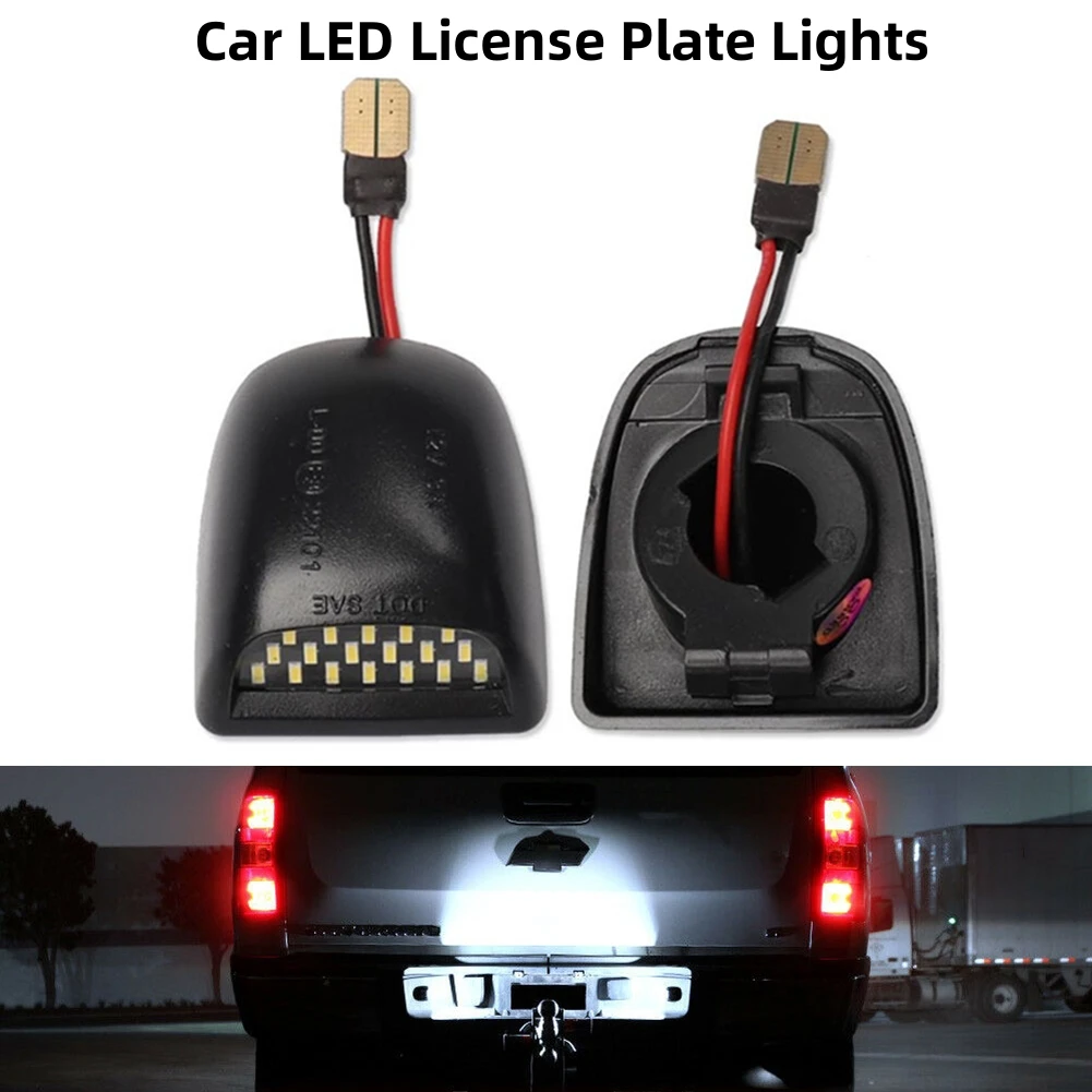 

2Pcs 12V 6000K For Chevrolet Silverado Avalanche Suburban 1500 2500 LED Car Number License Plate Light Lamp Car Luces Accessory