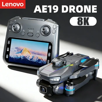 Drone Lenovo AE19 8K Professionale con Doppia Fotocamera 4K HD, Evitamento Ostacoli a 360°, Quadricottero Brushless con Telecomando, Regalo per Bambini
