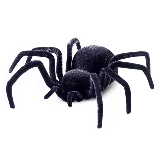 Super Big Than Hand Four-way Remote Control Spider Simulation Black Widow Tarantula Scary Electronic Crawling Insect Pet Toy 3