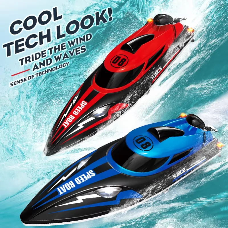 Bateau RC rapide 25 km/h avec refroidissement eau et auto-redressement