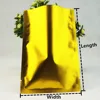 9x13cm 200pcs Golden Matte Aluminum Bags Matt Finish, Heat Seal Mylar Foil Plastic Food Pouch Snack Pack-bag Beef Jerky Storage 6