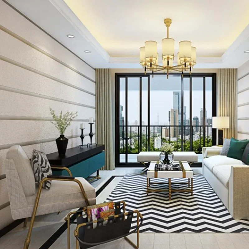 Non-woven Fabric 3D Striped Wallpaper for Walls Roll, Modern Living Room, Sofa, TV Background, Home Wall Paper, 0.53X10M, 1Pc